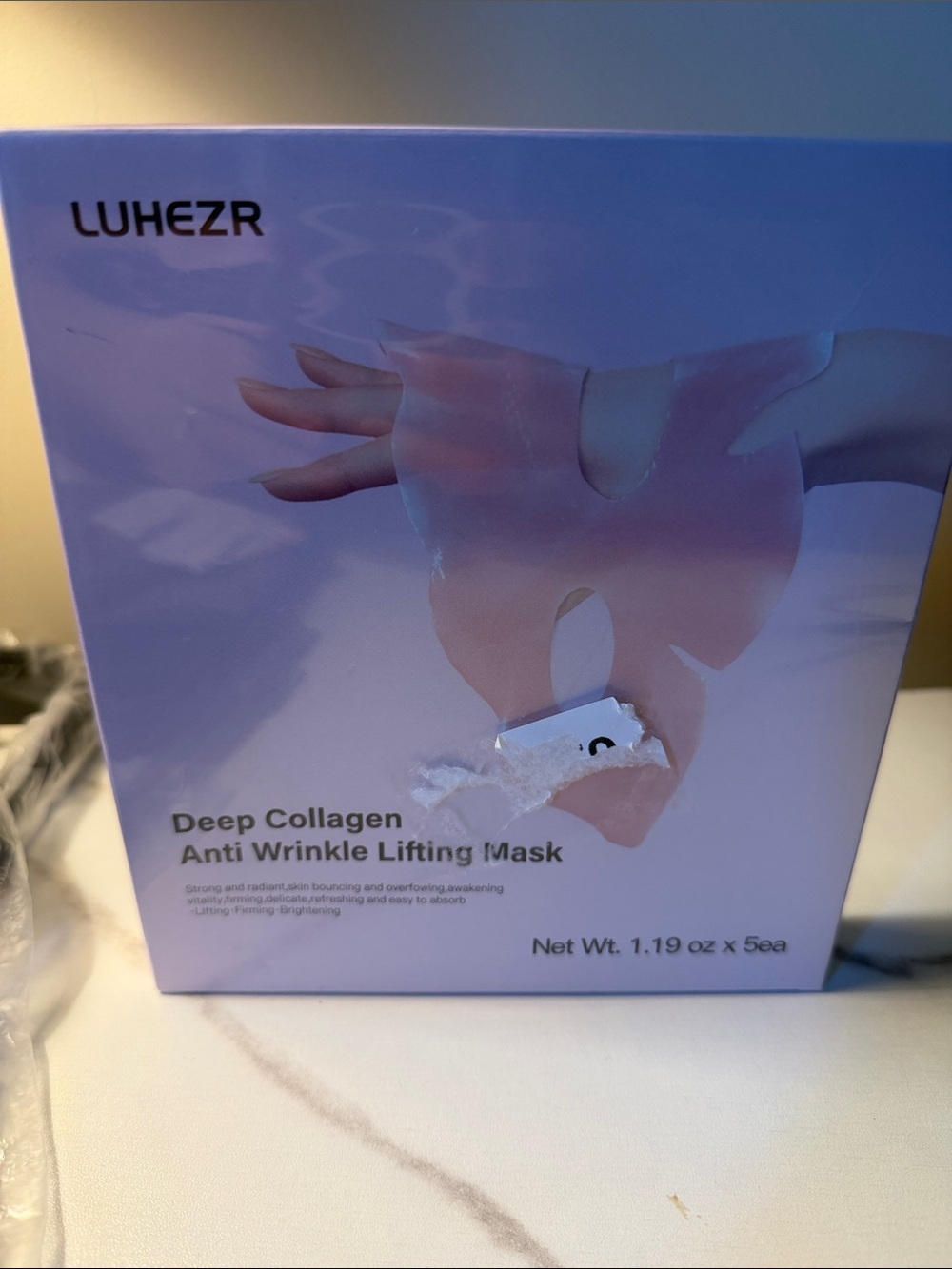 5 Luhezr Deep Collagen Anti-Wrinkle Lifting Mask - Pink